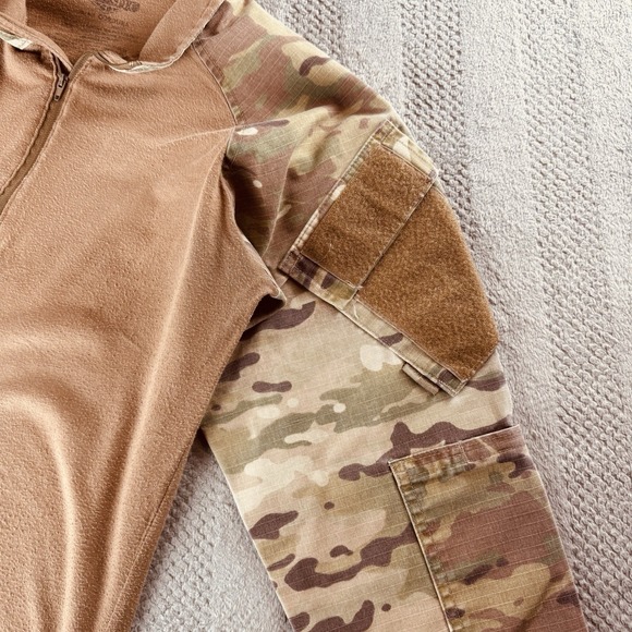 Tru-Spec Multicam/Coyote 1/4 Zip - Cordura Combat Shirt - Size Medium Regular - Picture 4 of 11